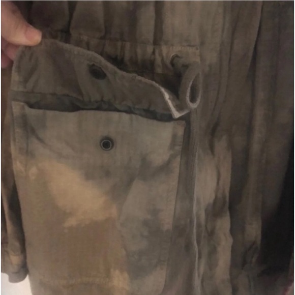 Free people] Camo Embroidered Custom dyed Oversize utility safari jacket Coat - Picture 8 of 12